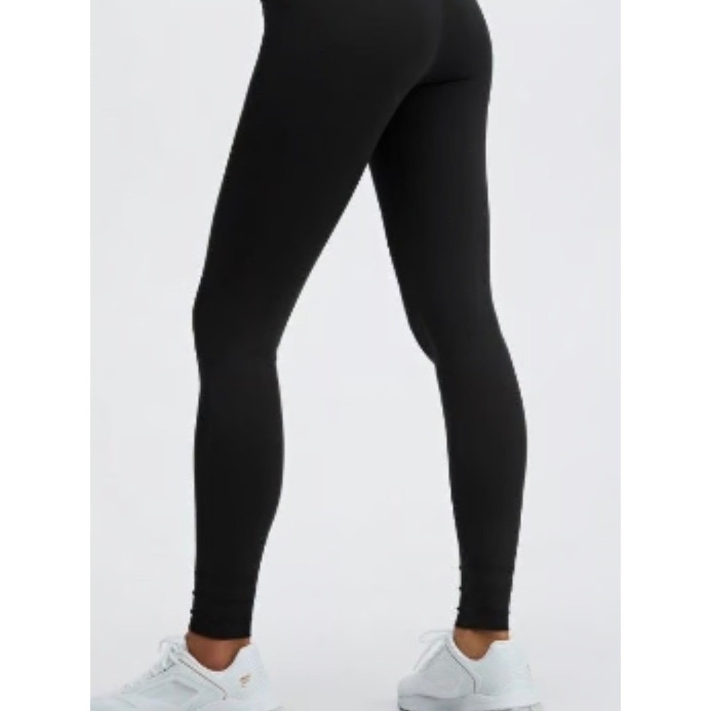 Fabletics SculptKnit High Waisted Custom Length Leggings Black Women Size